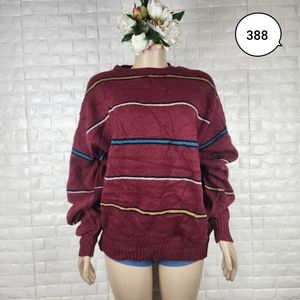 puritan 3x red stripe sweater